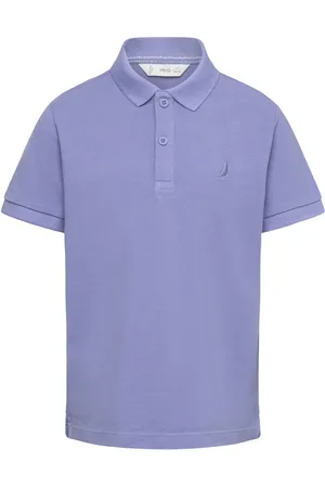 MANGO 100% Cotton Polo Shirt Blue