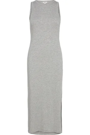 Object Objjamie S/L Long Dress Noos Grey