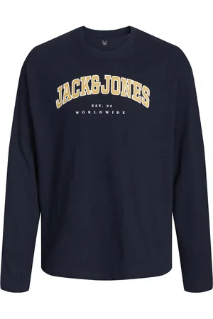 JACK & JONES Jjecaleb Varsity Tee Ls O-Neck Jnr Navy Jack & J S