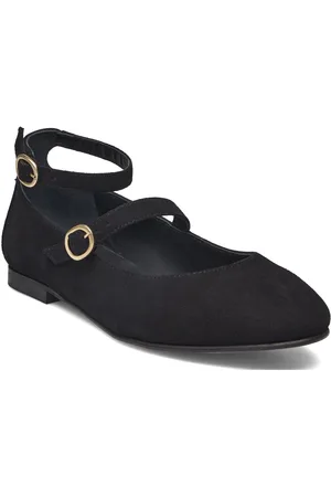 ALOHAS Evelyn Leather Ballet Flats Black