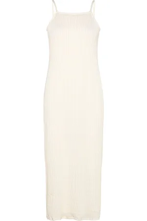 BUBBLEROOM Structure Strap Dress Cream