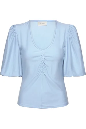Gestuz Rifagz Ss Balloon Blouse Blue