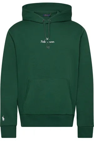 Ralph Lauren Logo Double-Knit Hoodie Green