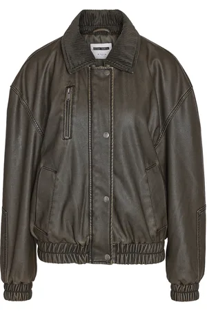 Noisy May Nmdorothy Pu L/S Washed Bomber Jacket Green