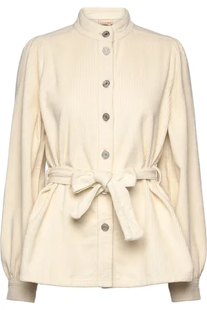 Stella Nova Corduroy Shirt With Belt Cream