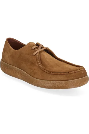 Bianco Biaasher Moc Toe Lace Up Shoe Suede Brown
