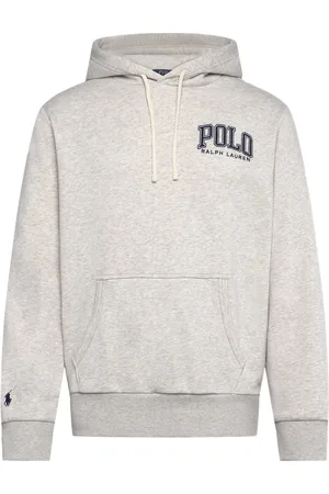 Ralph Lauren Logo Fleece Hoodie Grey