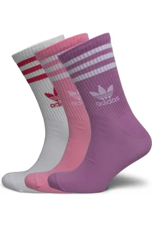 adidas 3 Stripes Crew Sock 3 Pair Pack Pink