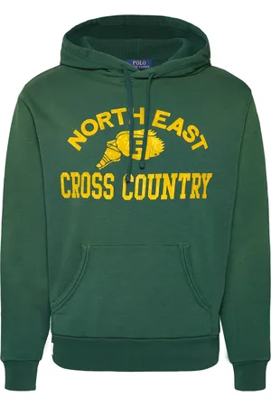 Ralph Lauren Garment-Dyed Fleece Graphic Hoodie Green