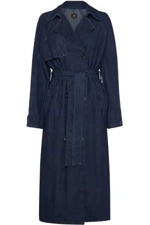 Lee Denim Trench Coat Blue