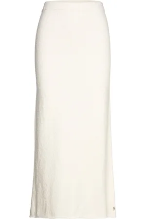 Coster Copenhagen Knit Skirt In Boucle Cream