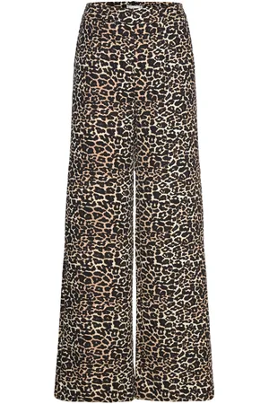 Object Objalba Lisa Wide Pant Print Noos Beige