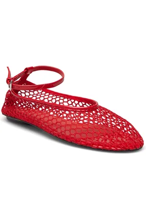 MANGO Mesh Ballet Flats With Strap And Buckle