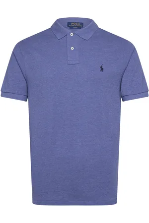 Ralph Lauren Slim Fit Mesh Polo Shirt Blue
