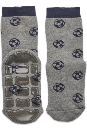 Melton Soccer Socks With Anti-Slip Grey