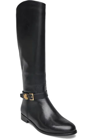 Ralph Lauren Brooke Burnished Leather Riding Boot