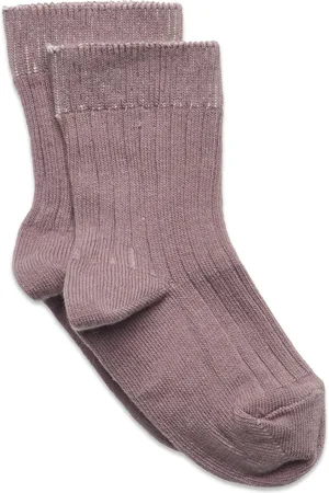 Melton Sock - Rib - All S Purple