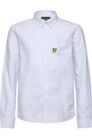 Lyle & Scott Stripe Oxford Shirt Blue