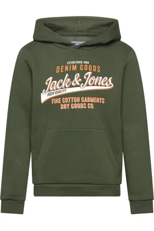 JACK & JONES Jjelogo Sweat Hood 2 Col 24/25 Noos Mni Green Jack & J S