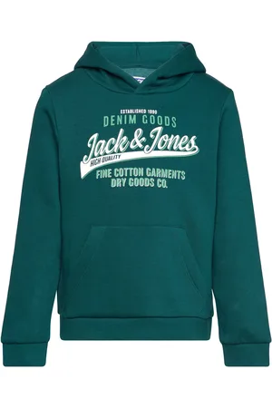 JACK & JONES Jjelogo Sweat Hood 2 Col 24/25 Noos Mni Green Jack & J S