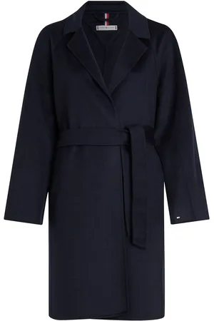 Tommy Hilfiger Reg Df Wool Belted Coat Navy