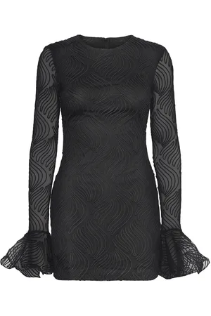 ROTATE Shiny Mini Flounce Dress
