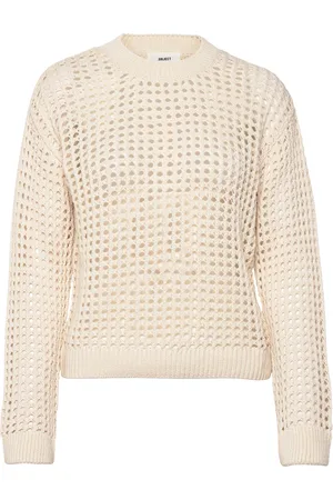 Object Objcharlie L/S Knit Pullover Noos Cream