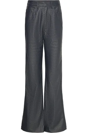 ROTATE Straight Braided Pants Black