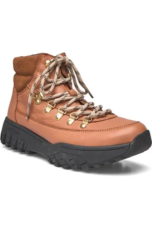 Woden Iris Track Leather Brown