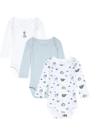 NAME IT Nbmbody 3P Ls Baby Elephant Noos White