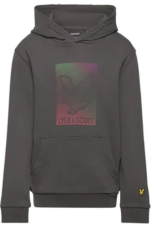 Lyle & Scott Dotted Eagle Graphic Hoodie Grey