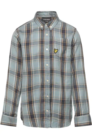 Lyle & Scott Button Down Check Shirt Blue