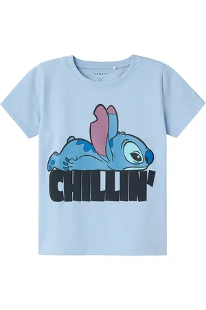 NAME IT Nmmalbie Stitch Ss Top Box Wdi Blue