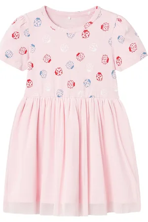 NAME IT Nmffilera Ss Tulle Dress Pink