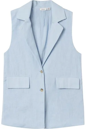 NAME IT Nkffalinnen Waistcoat Blue