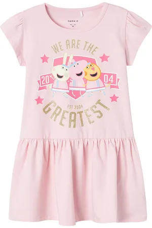NAME IT Nmfmerina Peppa Ss Dress Cplg Pink