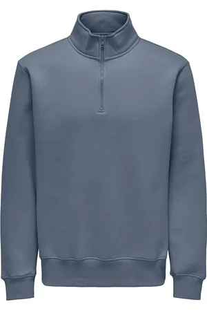 Only & Sons Onsconnor Reg 1/4 Zip Sweat Grey