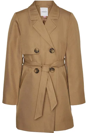 VERO MODA Vmceleste 3/4 Trenchcoat Girl Beige