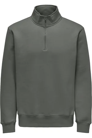 Only & Sons Onsconnor Reg 1/4 Zip Sweat Grey