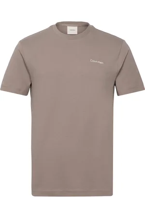 Calvin Klein Micro Logo Interlock T-Shirt Beige