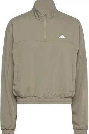 adidas Aeroready Train Essentials Woven Quarter Zip Khaki