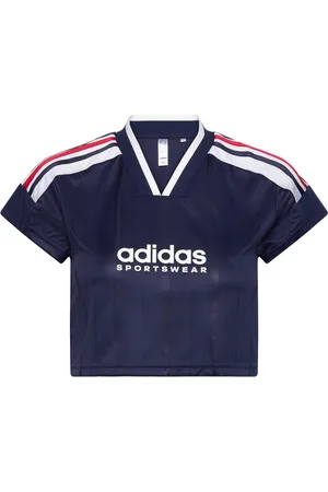 adidas Tiro Cut 3 Stripes Cropped Jersey Navy