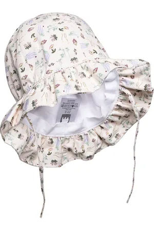 Melton Bell Hat W/Print Beige