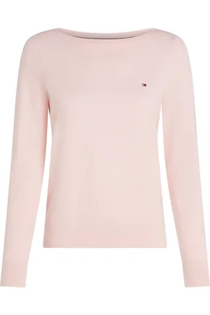 Tommy Hilfiger Co Jersey Stitch Boat-Nk Ls Swt Pink