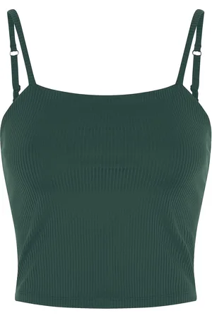 GIRLFRIEND COLLECTIVE Rib Cami Top Green