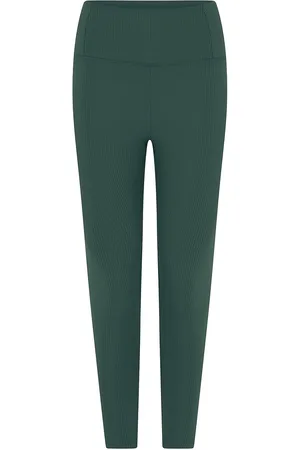 GIRLFRIEND COLLECTIVE Rib High-Rise Legging, 7/8 Green