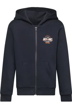 JACK & JONES Jjelogo Swt Zip Hood 2Col 24/25 Noos Mni Navy Jack & J S