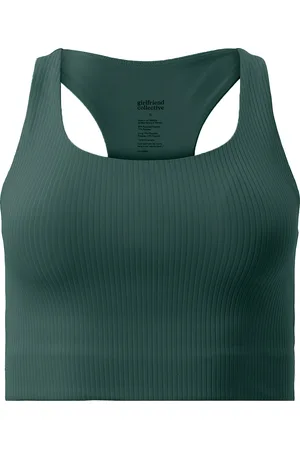 GIRLFRIEND COLLECTIVE Rib Paloma Bra Green