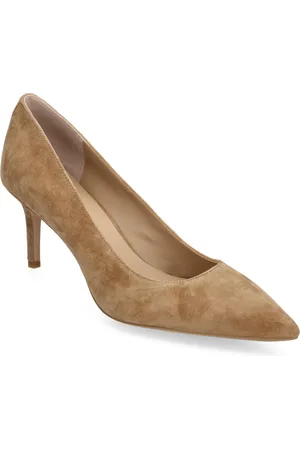 Ralph Lauren Lanette Suede Pump Beige