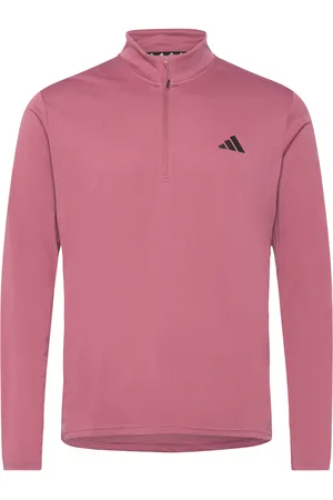 adidas Adidas Train Essentials Training 1/4 Zip Long-Sleeve T-Shirt Pink